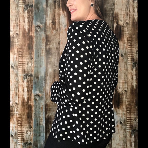 Black & White Polka Dot Blazer - Shein - Picture 2 of 11